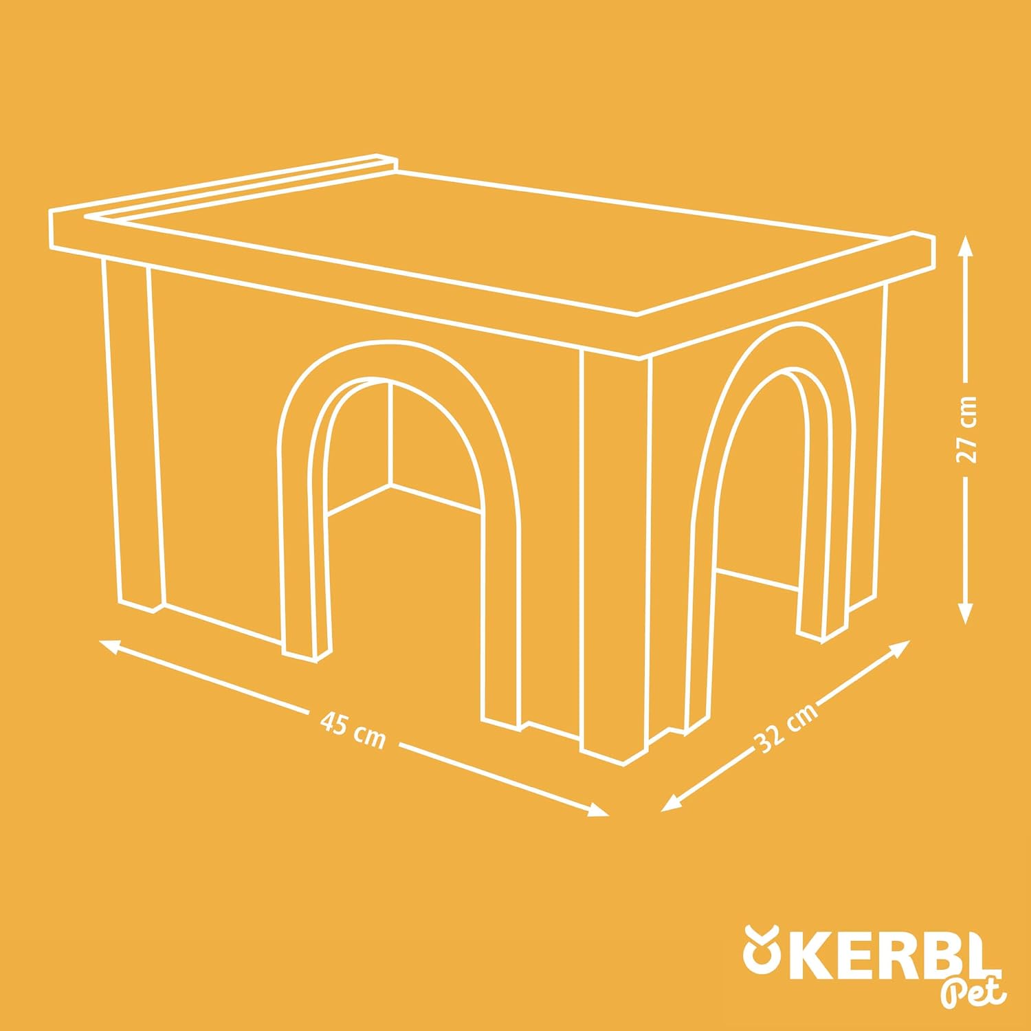 Kerbl Rodent Cabin, 45 x 32 x 27 cm – Bild 5