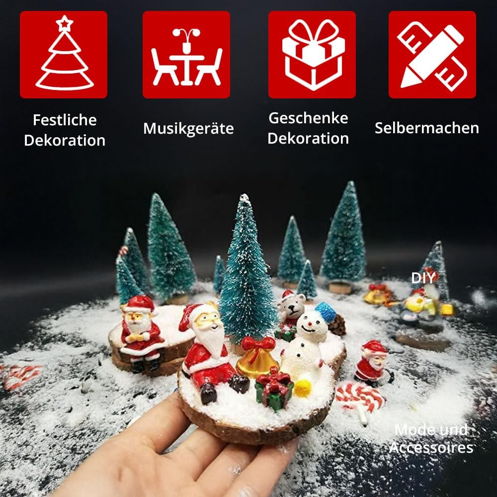 Christmas Tree Mini Artificial Miniature Christmas Tree Green Mini Christmas Tree Small Christmas Decoration for Table Decoration, DIY, Shop Window Figures 10/16/22 cm - Pack of 9 – Bild 4