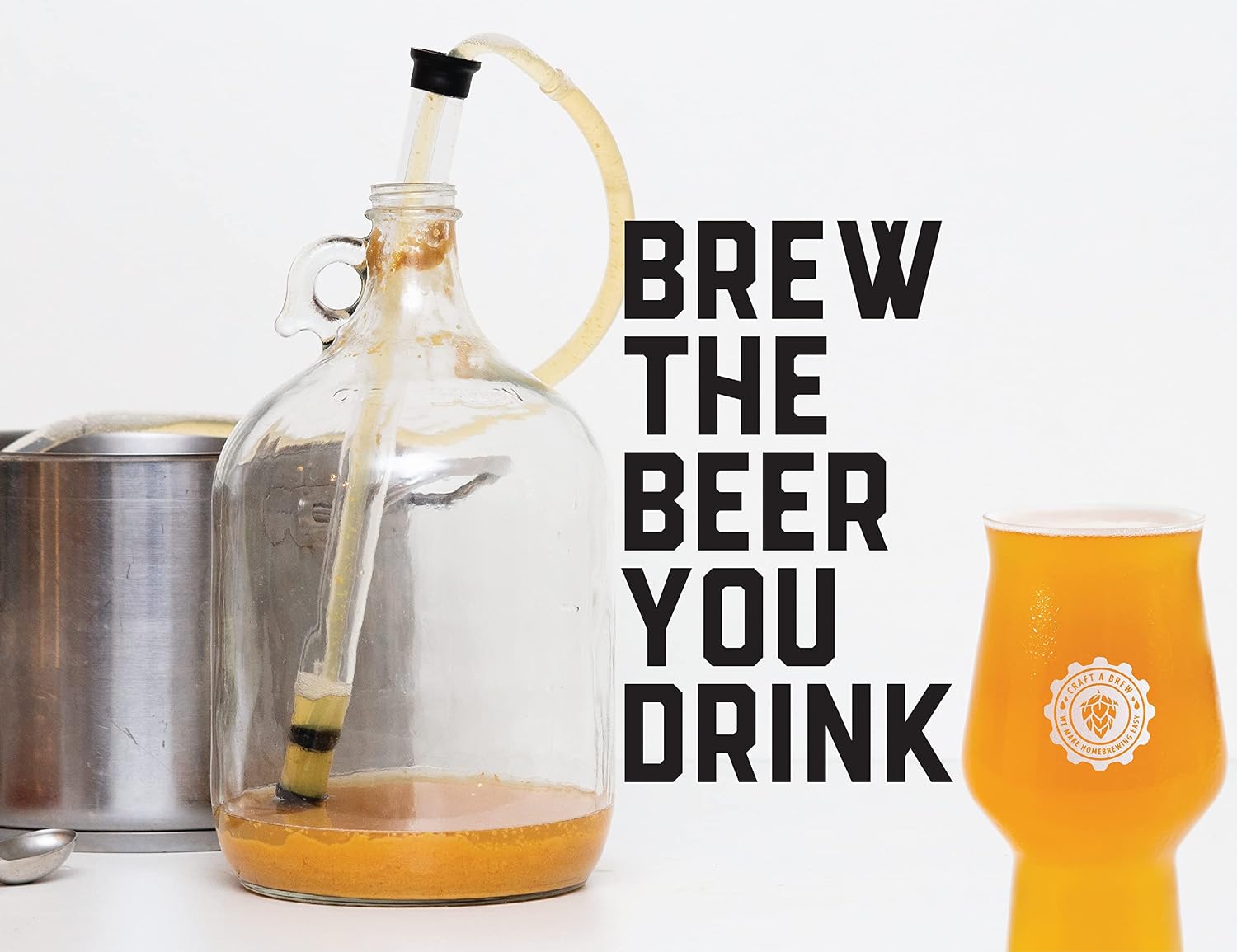 Craft A Brew Home Brewing Oak Aged IPA Reusable Beer Kit - Starter Set 1 Gallon, Clear – Bild 6