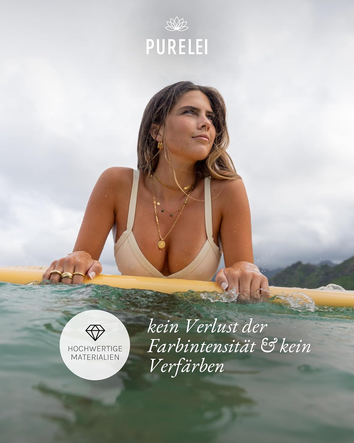 Purelei Kalea Kette Damen – Halskette Damen aus langlebigem Edelstahl – Wasserfeste Kette mit Anhänger – 40-45 cm Länge verstellbar – Halskette für deinen individuellen Look – Bild 5