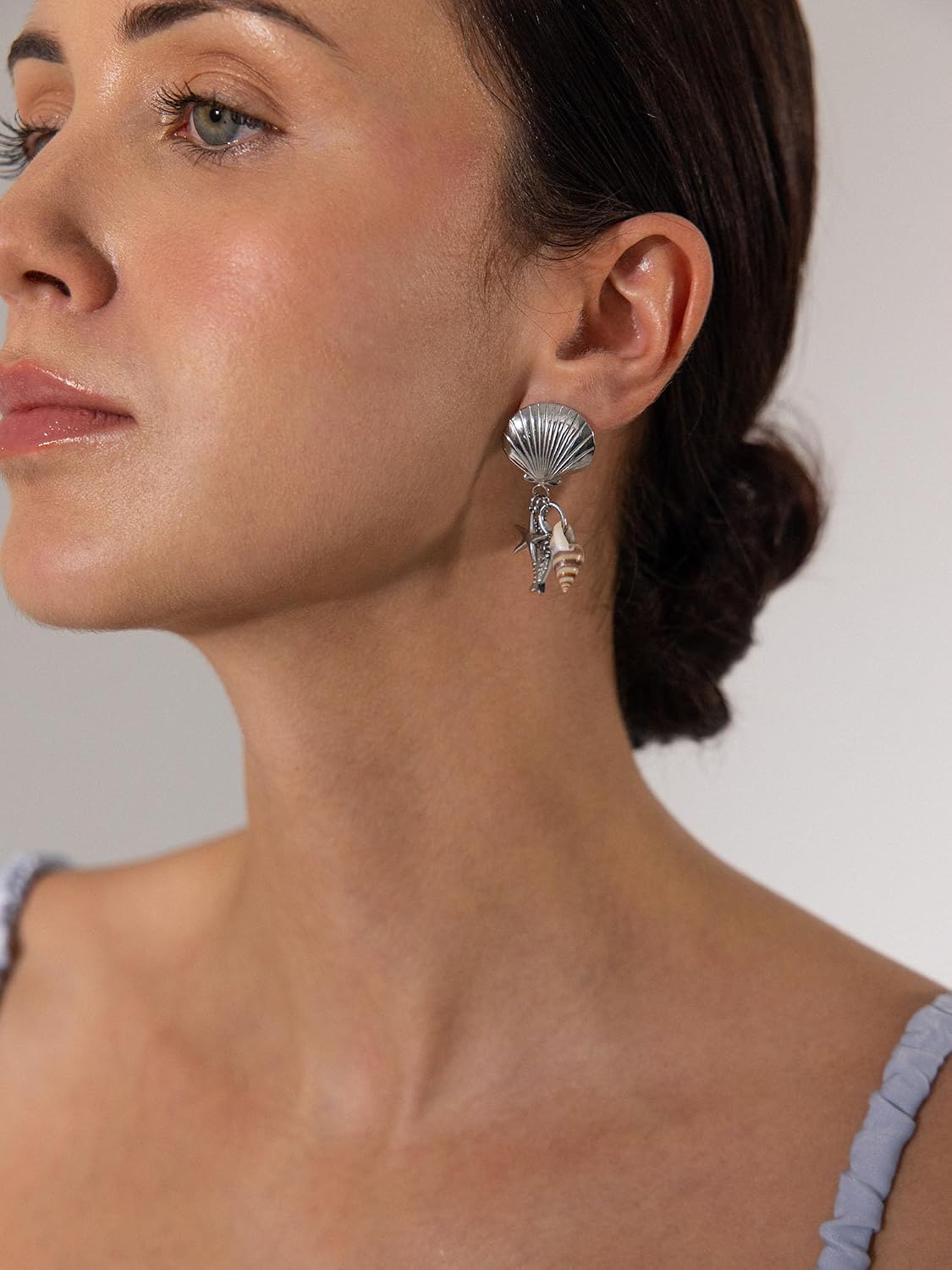 Purelei Ocean Crush Earrings for Women, Stainless Steel Earrings with Maritime Pendants, Starfish, Real Shell and Fish, Statement Earrings for Summer, Holidays and Special Occasions – Bild 3