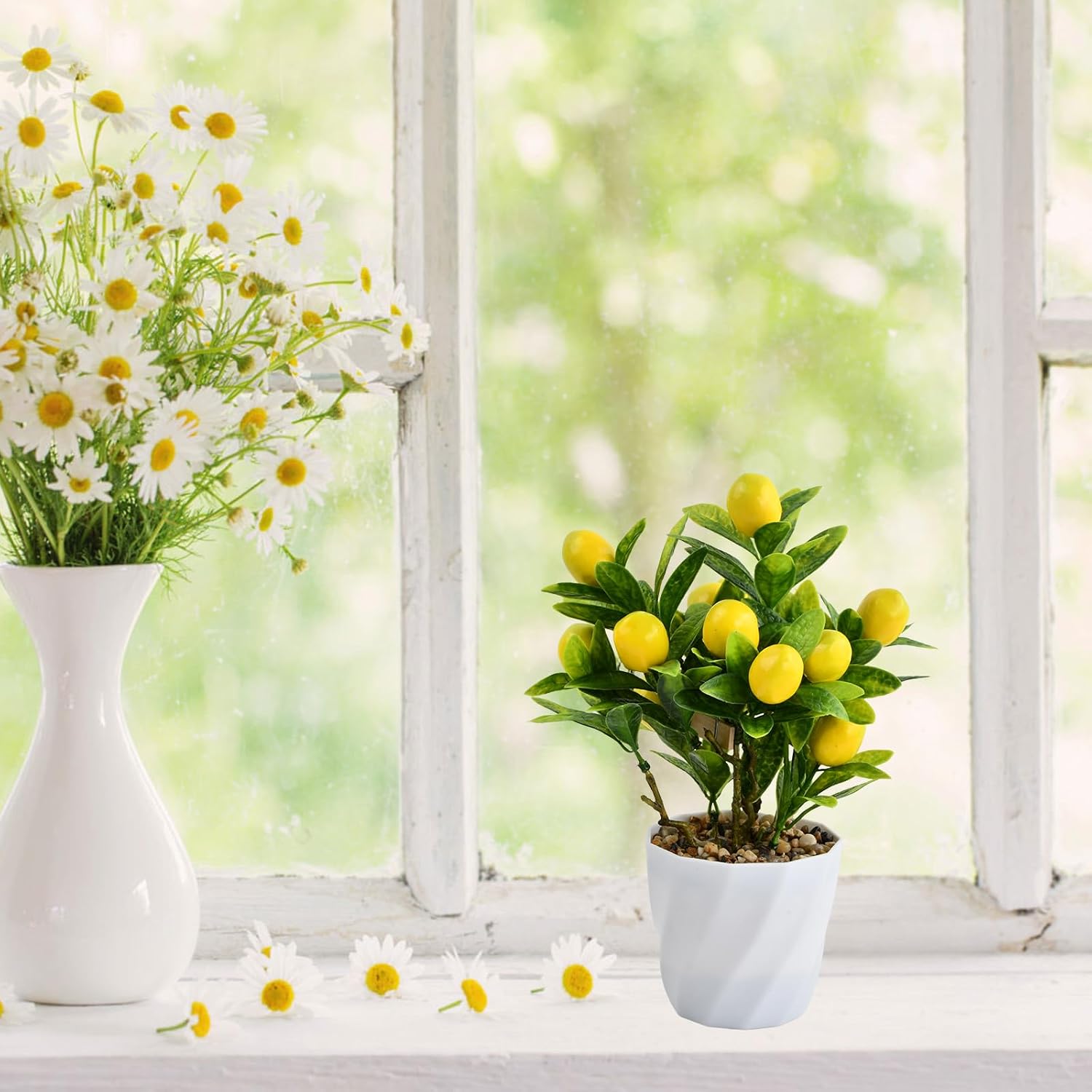 Small Artificial Lemon Tree, Small Yellow Lemon Bonsai, Artificial Plant Decoration Lemon Tree, Artificial Flower Pot Lemon Bonsai, Lemon Tree Indoor Plant, for Home, Garden, Farmhouse – Bild 3