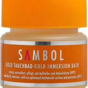 Sambol Gold Dipping Bath 150 ml with Diving Basket Gold Jewellery Cleaning and Care, Gold