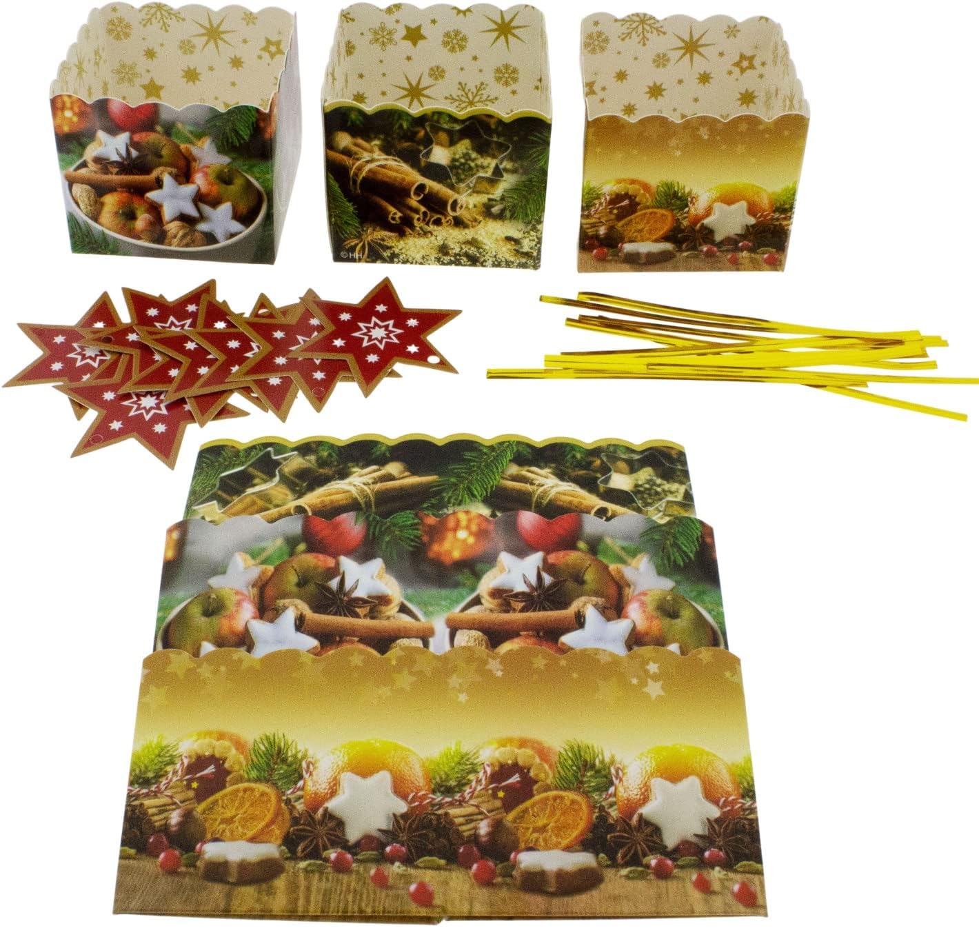 30 x Pastry Bags H 23 cm Base Bags for Cookies - Pastry Bags Clear for Christmas - Biscuit Bags - Chocolate Packaging Cellophane - Cookie Packaging - Confectionery Bags - Packaging Pastry – Bild 2