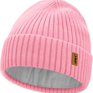 ATNKE Knitted Beanie Hat for Men and Women, Winter Soft Cuffs, Wooly, Stretchy, Thick, Warm, Fleece, Lined, Skull Hat, Everyday Gifts
