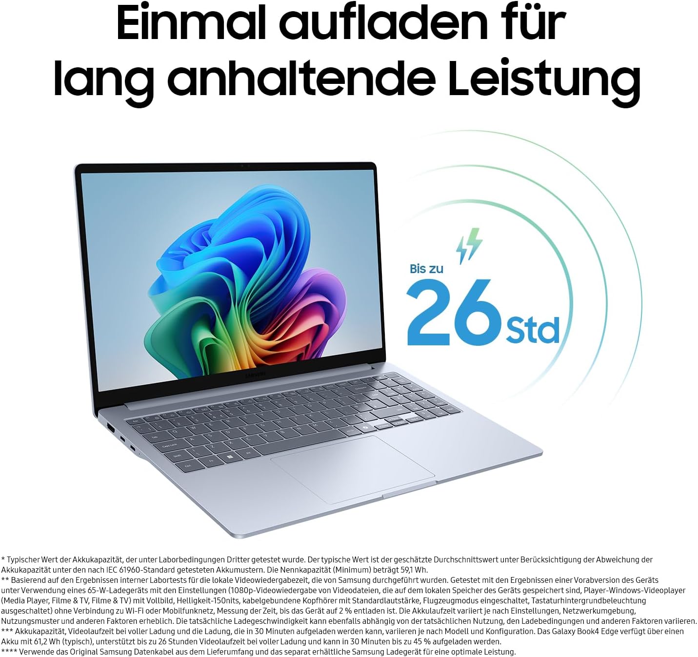 Samsung Galaxy Book4 Edge AI Laptop, 15.6 Inch Display, 16GB RAM, Snapdragon X Plus Processor, Notebook 512GB Memory, Copilot+ PC, Sapphire Blue – Bild 6