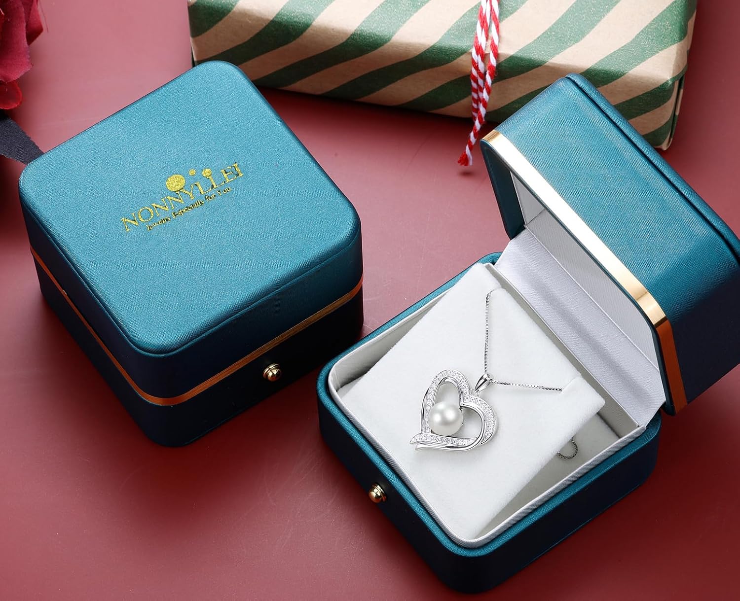Gifts for Women Pearl Necklace Jewellery Christmas Gift Mother's Day Mum Gift Valentine's Day Anniversary Gifts Wedding Birthday Wife Girlfriend – Bild 6