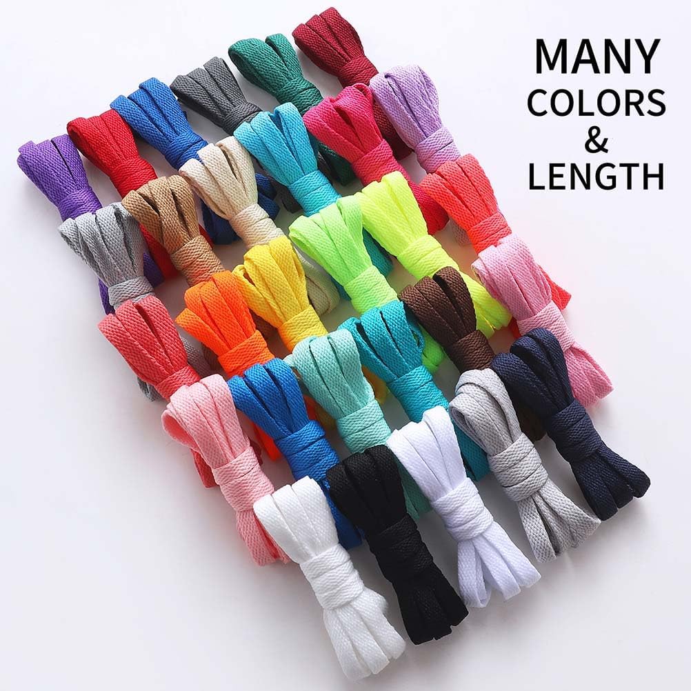 VSUDO Flat Trainer Shoelaces, 8 mm Wide, Replacement Shoelaces for Trainers, Running Shoes, Sports Shoes – Bild 7