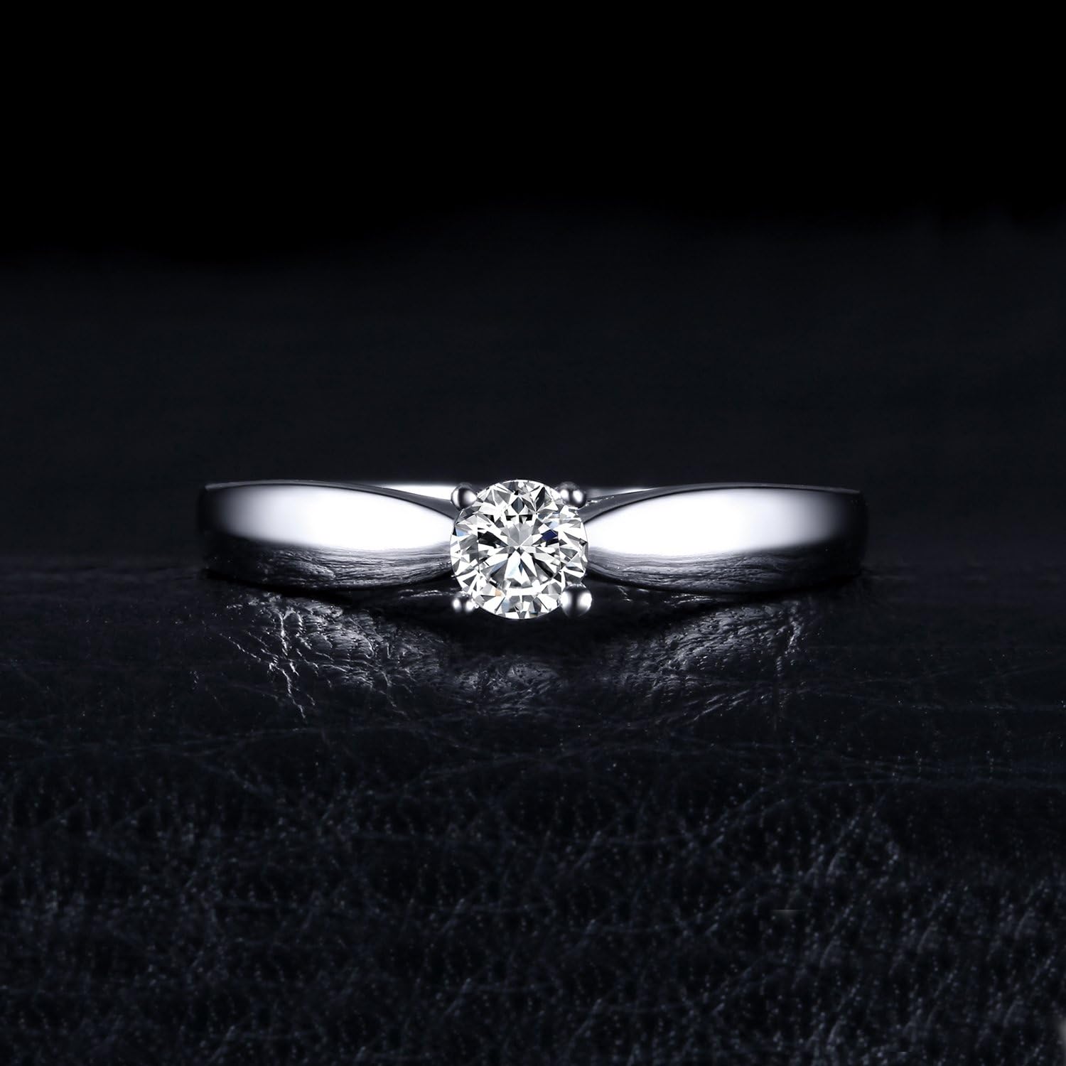 JewelryPalace Cubic Zirconia Engagement Ring Wedding Rings Promise Engagement Ring Silver 925 Women's Solitaire Silver Rings Wedding Rings Proposal Ring Entourage Ring Women's Jewellery Rose Gold Gold – Bild 3