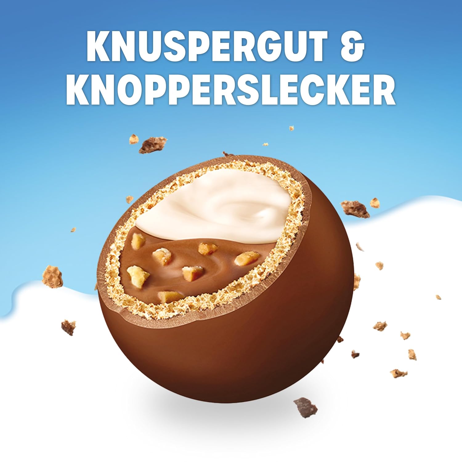Knoppers Goodies Crispy Minis, Waffle Balls with Chocolate, 1 x 180 g – Bild 3