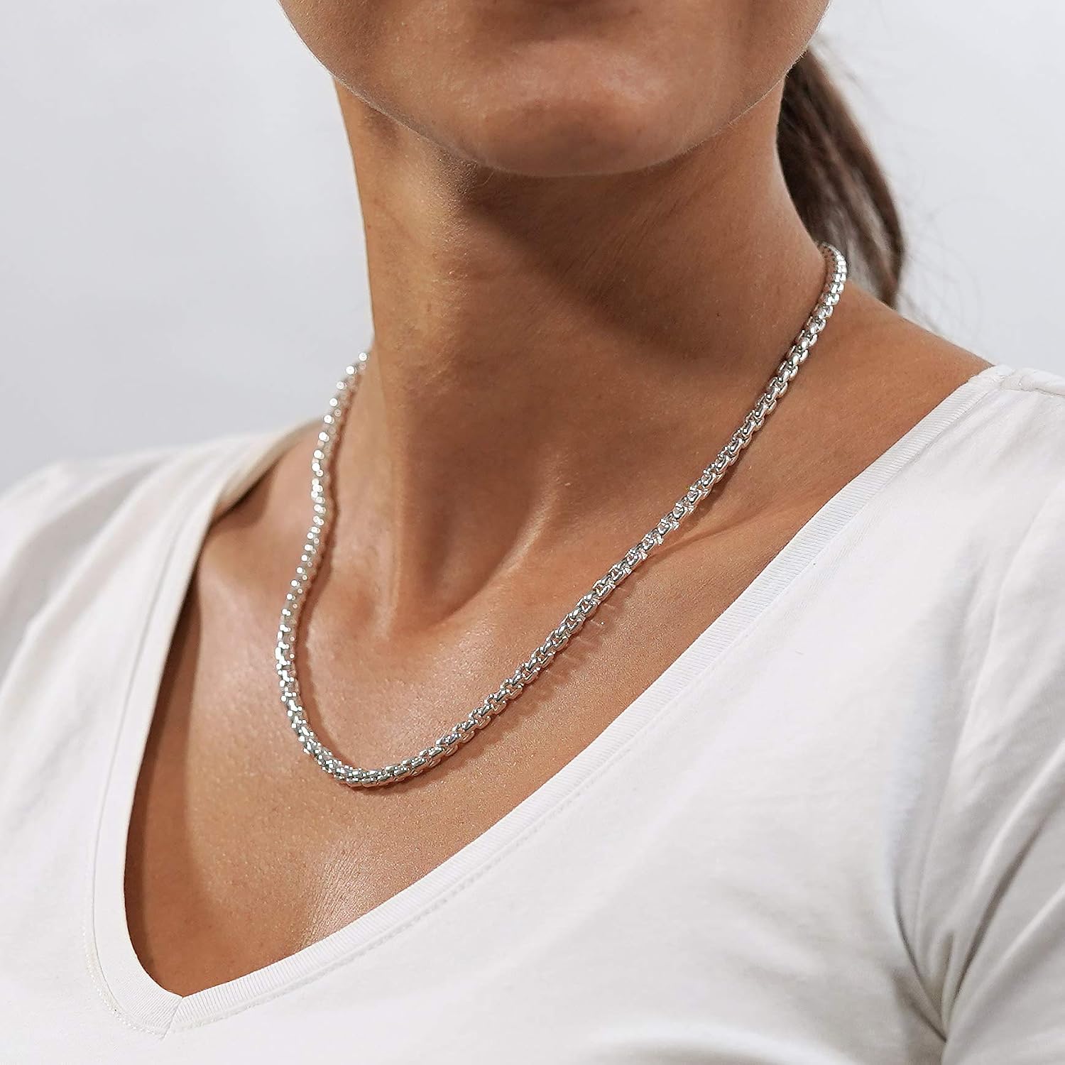 trendor Halskette 925 Silber Venezia-Kette Rund 3,7 mm 39415 – Bild 3