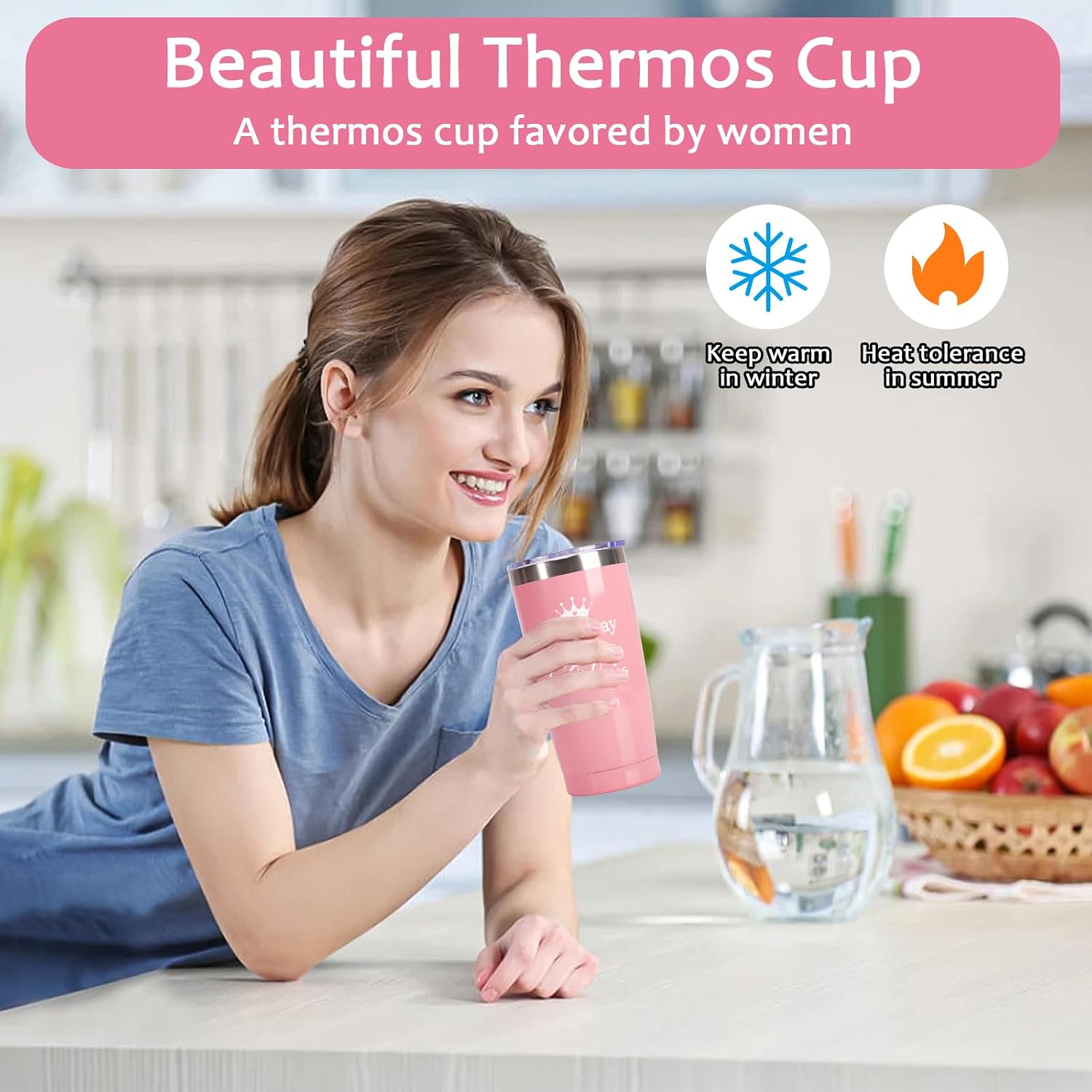 TOPCHANCES Gifts for Women, Birthday Gift for Girlfriend, Christmas Gifts, 20 oz Stainless Steel Wine Cup with Socks, Gift Box, Aromatherapy Bath Set for Sister, Wife, Gift Women – Bild 5