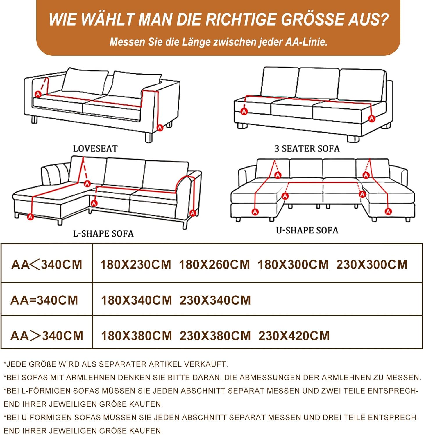 Sofa Cover 2025 Universal Non-Slip Sofa Throw, Sofa Protective Cover 1/2/3/4 Seater for Living Room, Dark Grey Sofa Cover – Bild 2