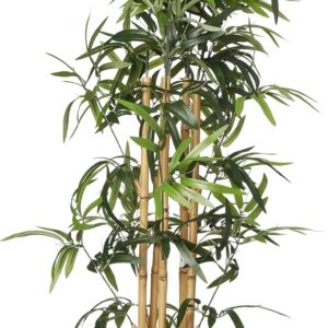 Amazon Basics Artificial Bamboo Plant with Plastic Flower Pot 100cm Green