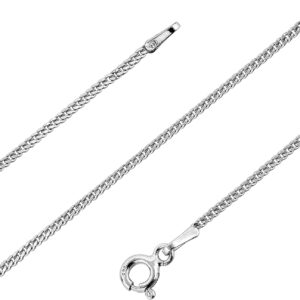Women’s Curb Chain Necklace 925 Silver (Width 1.4 mm) Silver Chain without Pendant (Length 40 cm to 70 cm) 101041-0
