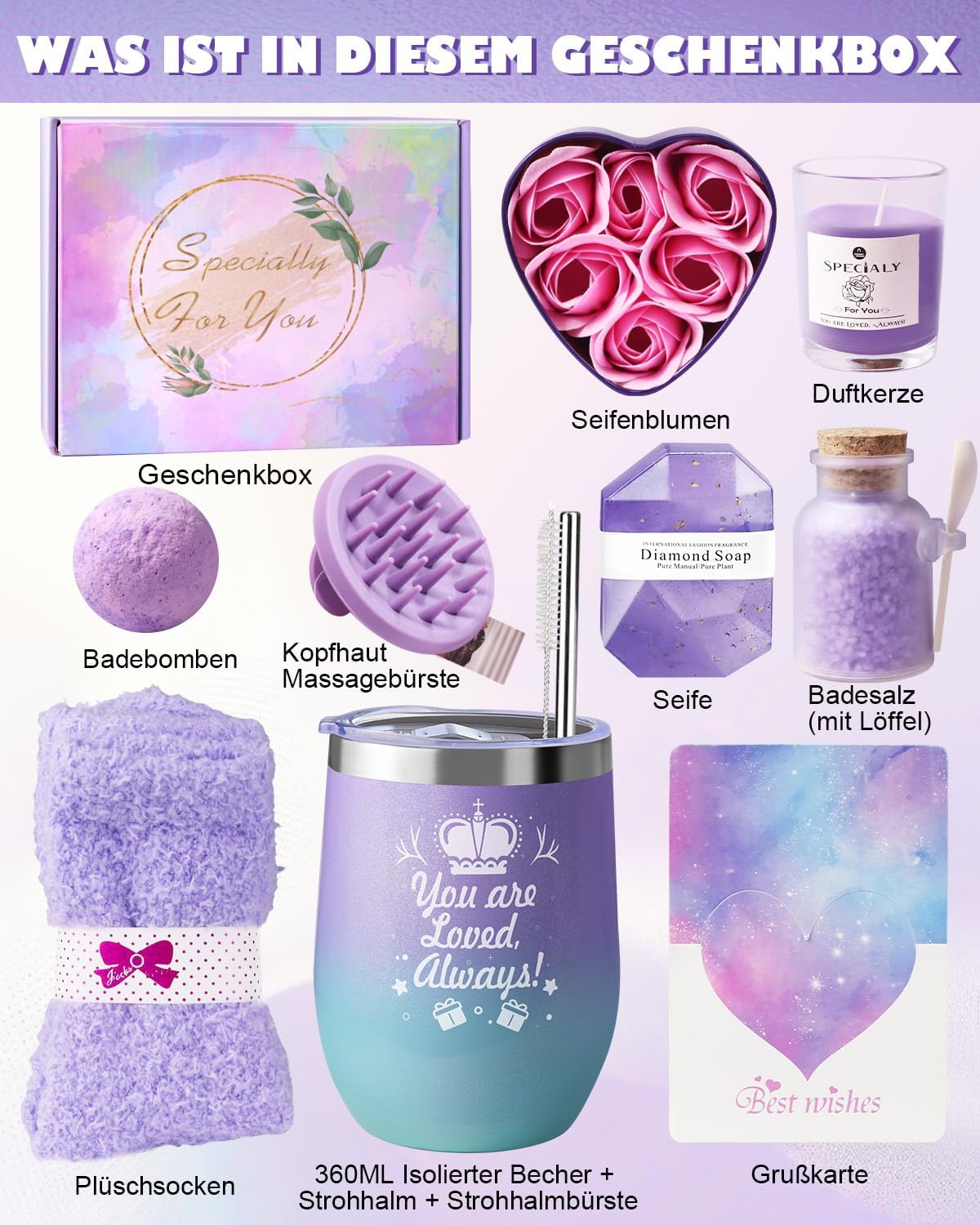 LIVEHITOP Gifts for Women, Birthday Gift for Women, Girlfriend, Birthday, Valentine's Day, Mother's Day, Christmas Day, Gift Ideas, Mum, Sister, Best Friend Gift Set – Bild 8