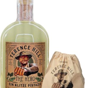 St. Kilian Terence Hill – The Hero – Pistachio Cream Liqueur – A Lit Pizza 0.7 L 20% + Exclusive Terence Hill Sports Bag by Reichelts