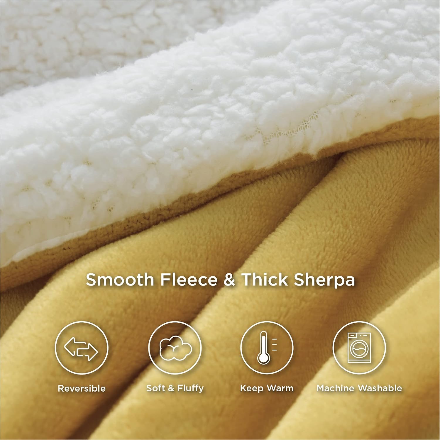 Bedsure Sherpa Double-Sided Blankets, Cuddly Blankets, Extra-Thick and Warm Sofa Blanket, Couch Blanket Made of Sherpa, Super-Fluffy Fleece Blanket as a Sofa Throw or Living Room Blanket – Bild 2