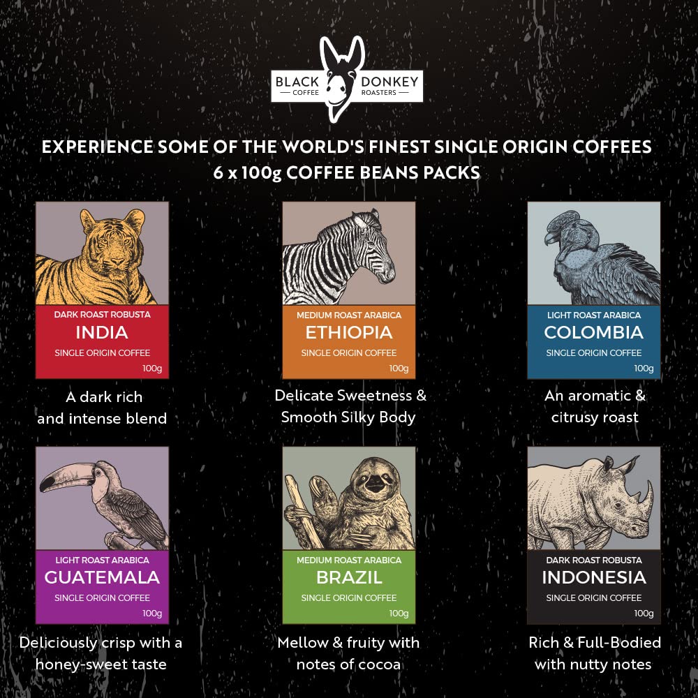 Black Donkey - Gift Set - World's Coffees | Coffee Beans 600 g (6 x 100 g) – Bild 2