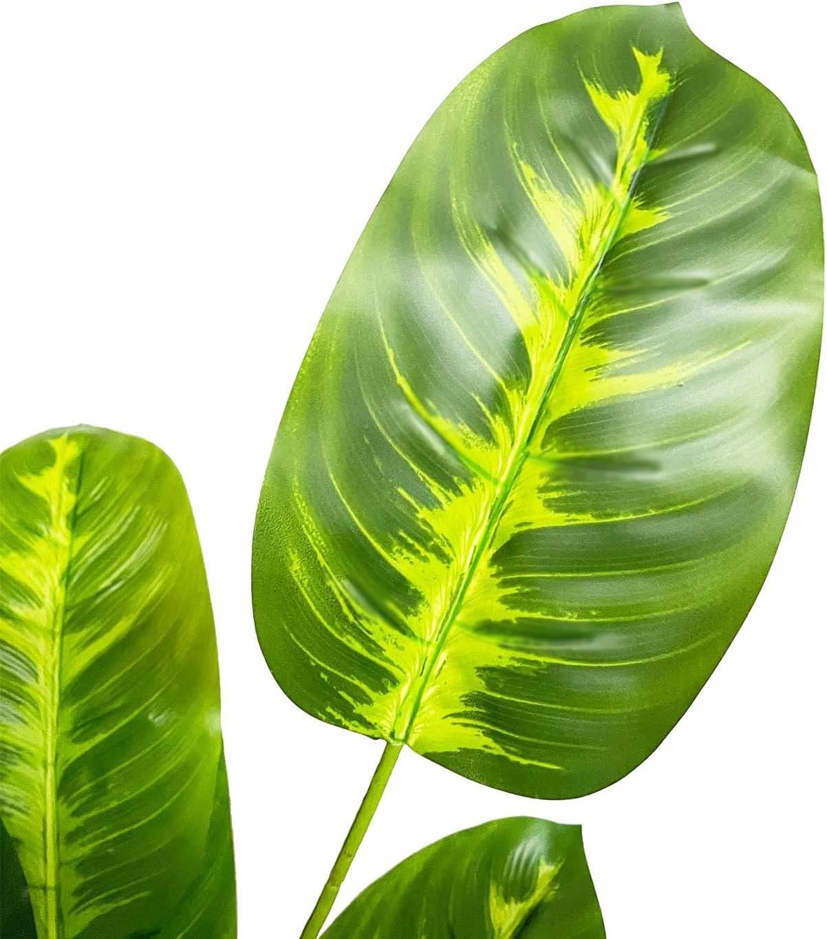 Artificial Plant Like Real Plastic Artificial Plants Large in Pot Artificial Palm Tree Fake Palm Tree Decoration Bathroom Living Room Bedroom Balcony Wedding Indoor Outdoor Decoration (80 cm Yellow Bird of Paradise) – Bild 6