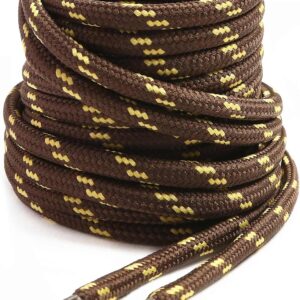 VSUDO Round Shoelaces for Boots, Strong Shoelaces for Hiking Boots, Robust Work Shoe Laces
