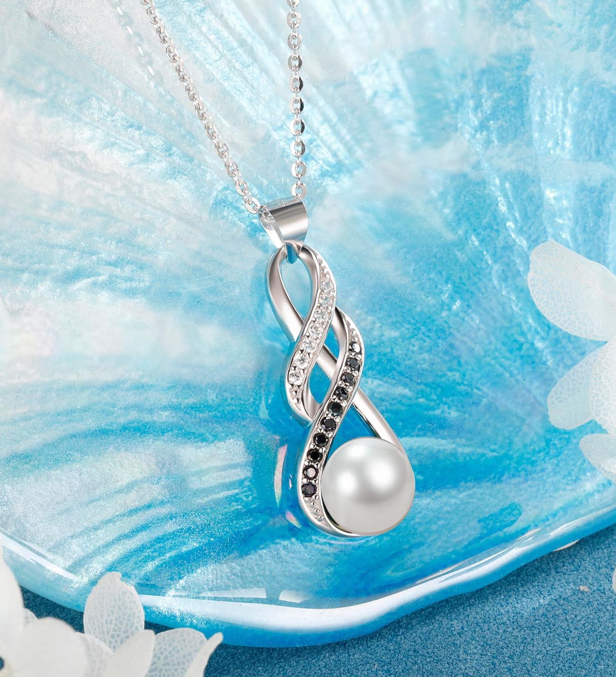 Gifts for Wife Pearl Necklace Jewellery Christmas Gift Mother's Day Mum Gift Valentine's Day Anniversary Wedding Birthday Wife Girlfriend – Bild 4