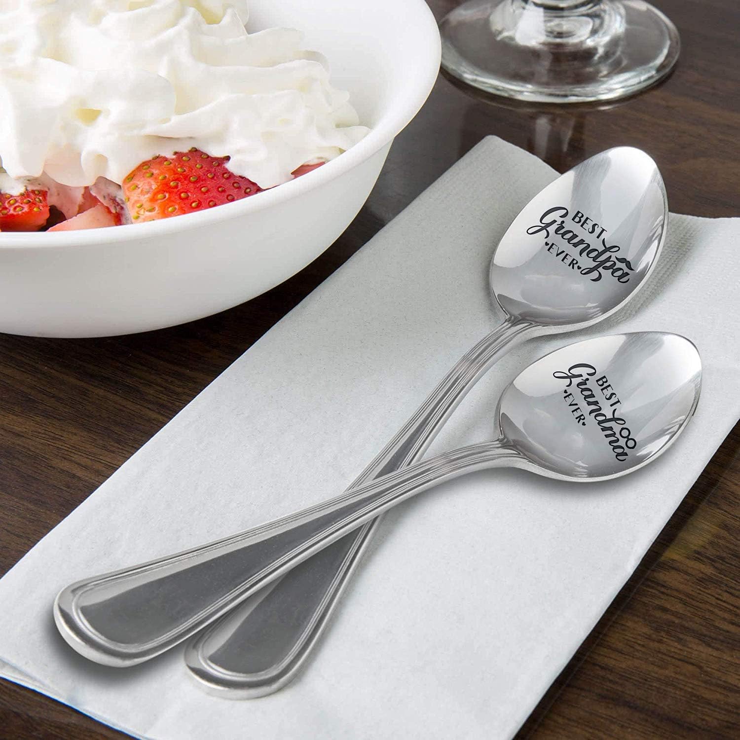 Birthday Gift for Grandma and Dad, Christmas Gifts for Grandparents, Wedding Anniversary Gift for Grandma and Grandpa, Thanksgiving Gifts for Grandparents, Cool Spoon Gifts from Children, 17.8 cm – Bild 2