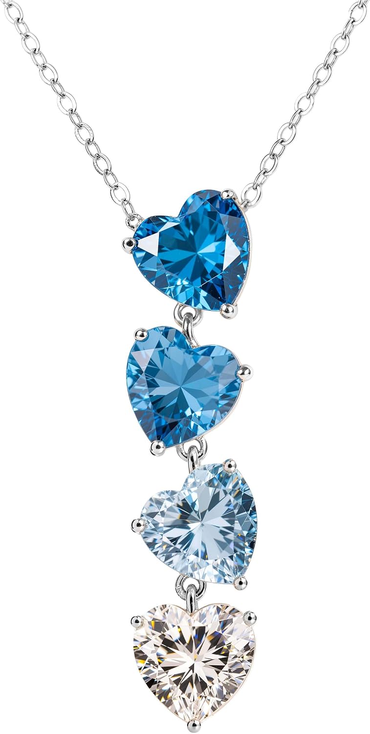 LOVANS Herz Kette Silber 925 Damen, Halskette Y Silberkette Anhänger