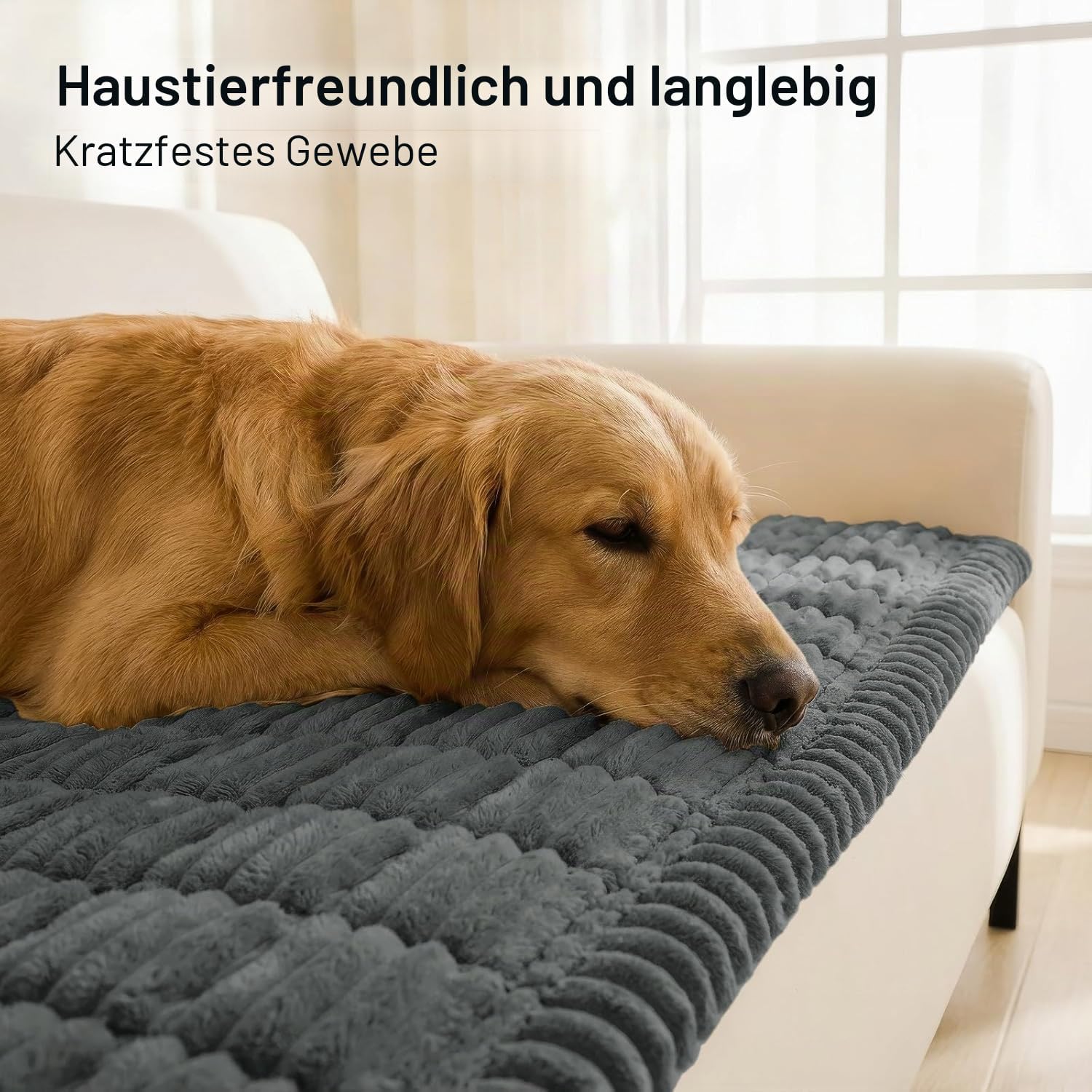 Homaxy Thick Soft Sofa Cover Dark Grey 70 x 180 cm – Bild 3