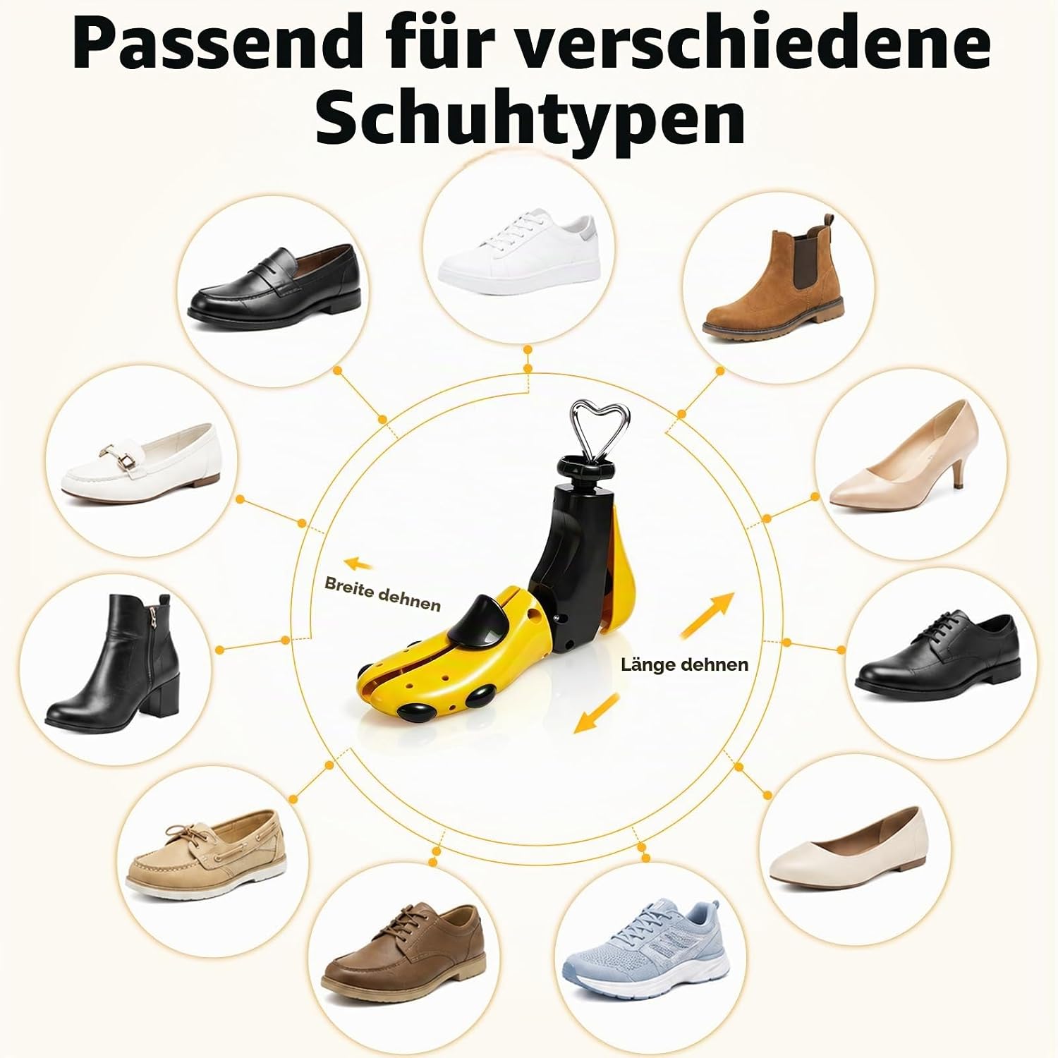 Shoe Stretcher Women's Men's Shoe Stretcher for Tight Shoes, 4-Way Shoe – Bild 5
