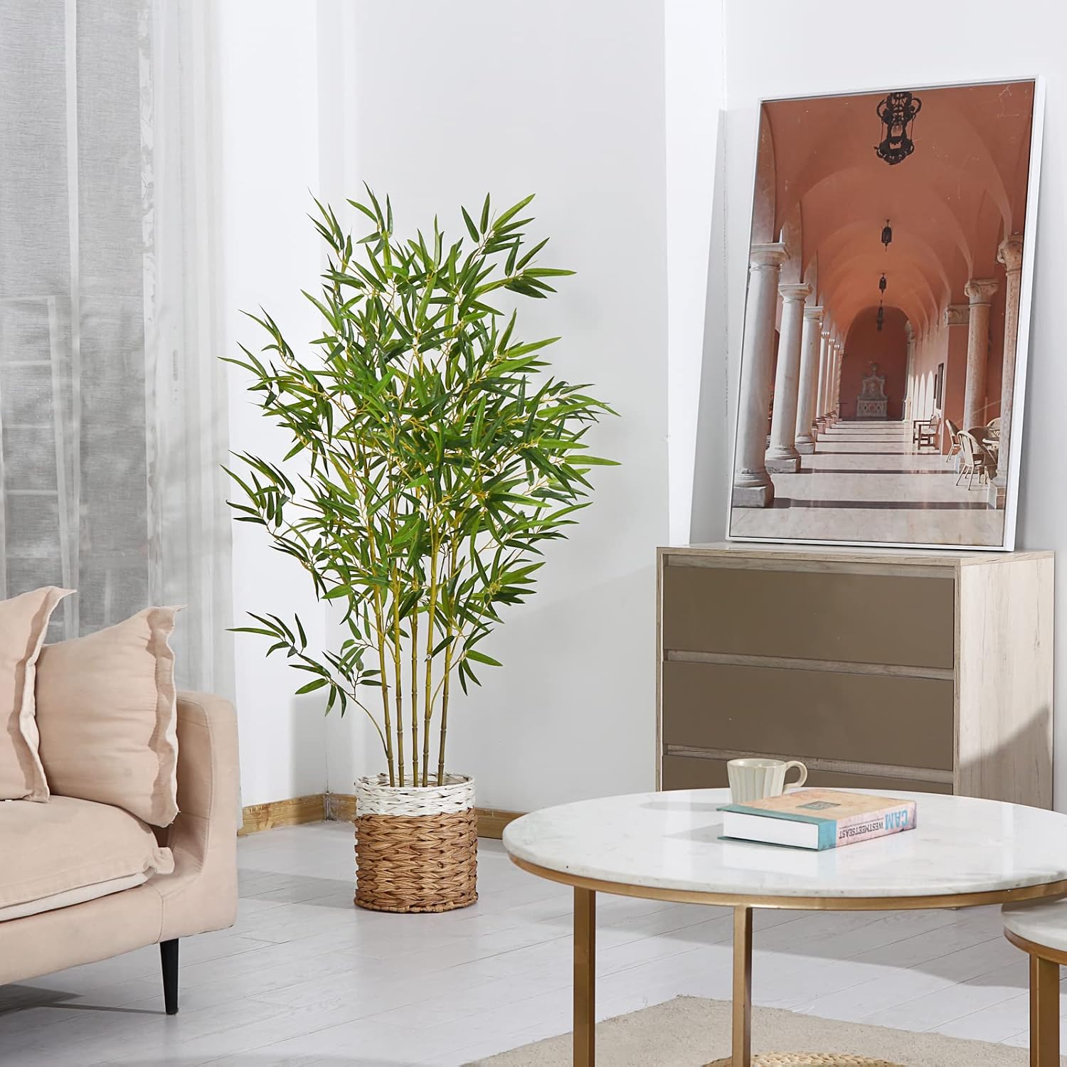Large Artificial Bamboo for Indoor Use Artificial Plants 140 cm Pack of 1 – Bild 3