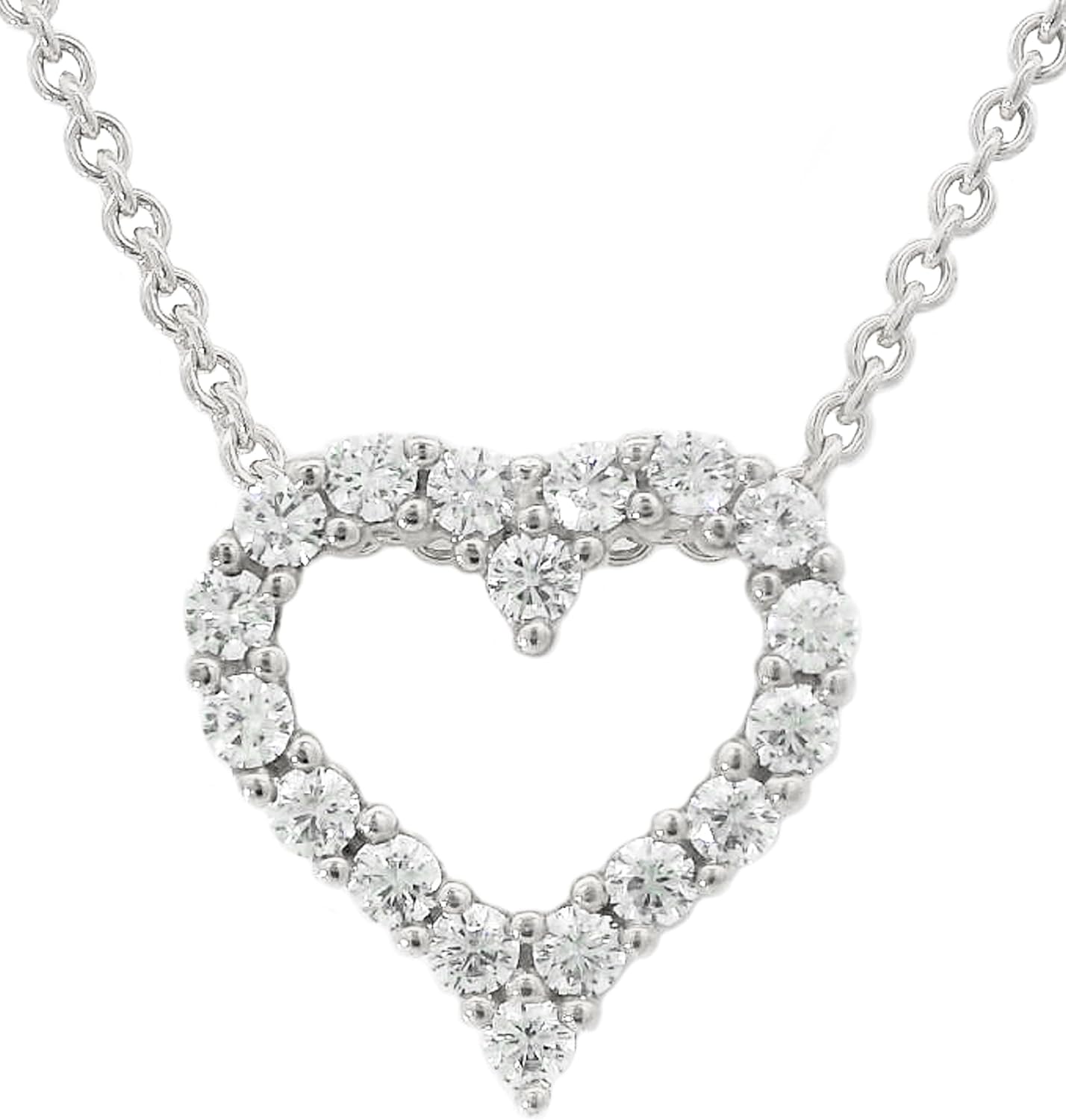 'Heart Chain with Heart Pendant Gift Girlfriend Heart Necklace 925 Sterling Silver Valentine's Day Gifts for Her, Engraved in Luxury Case "I Love You Personalised COMB08 -2, Sterling Silver