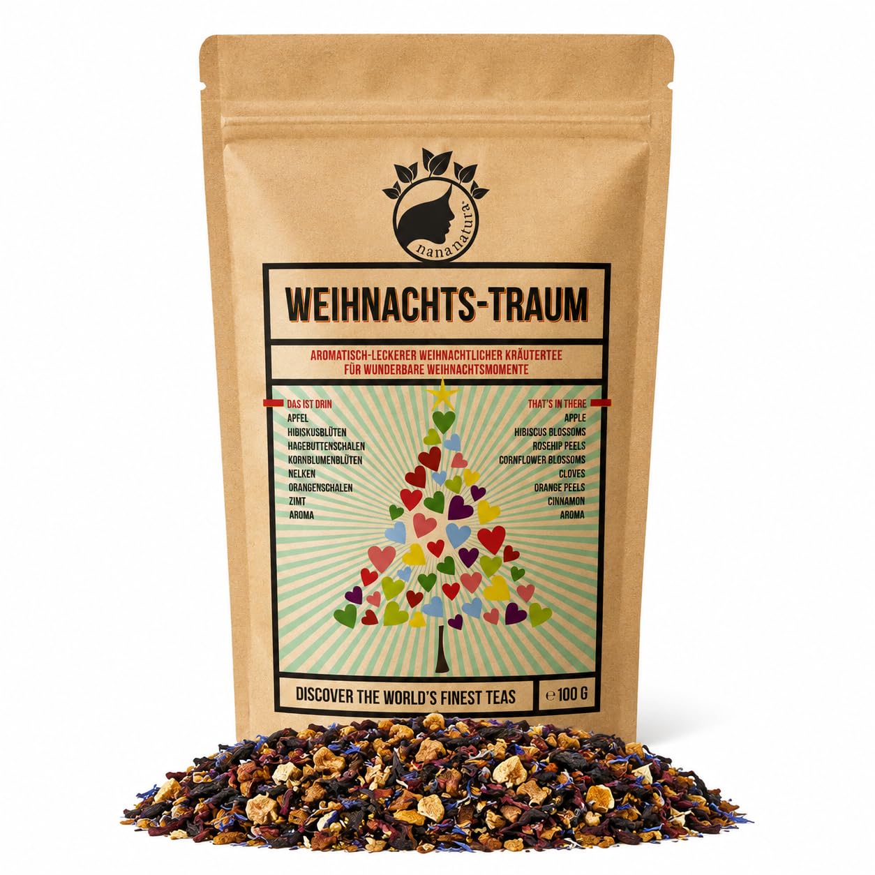 NanaNatura's Christmas Dream Tea 100 g | Christmas Tea with Cinnamon
