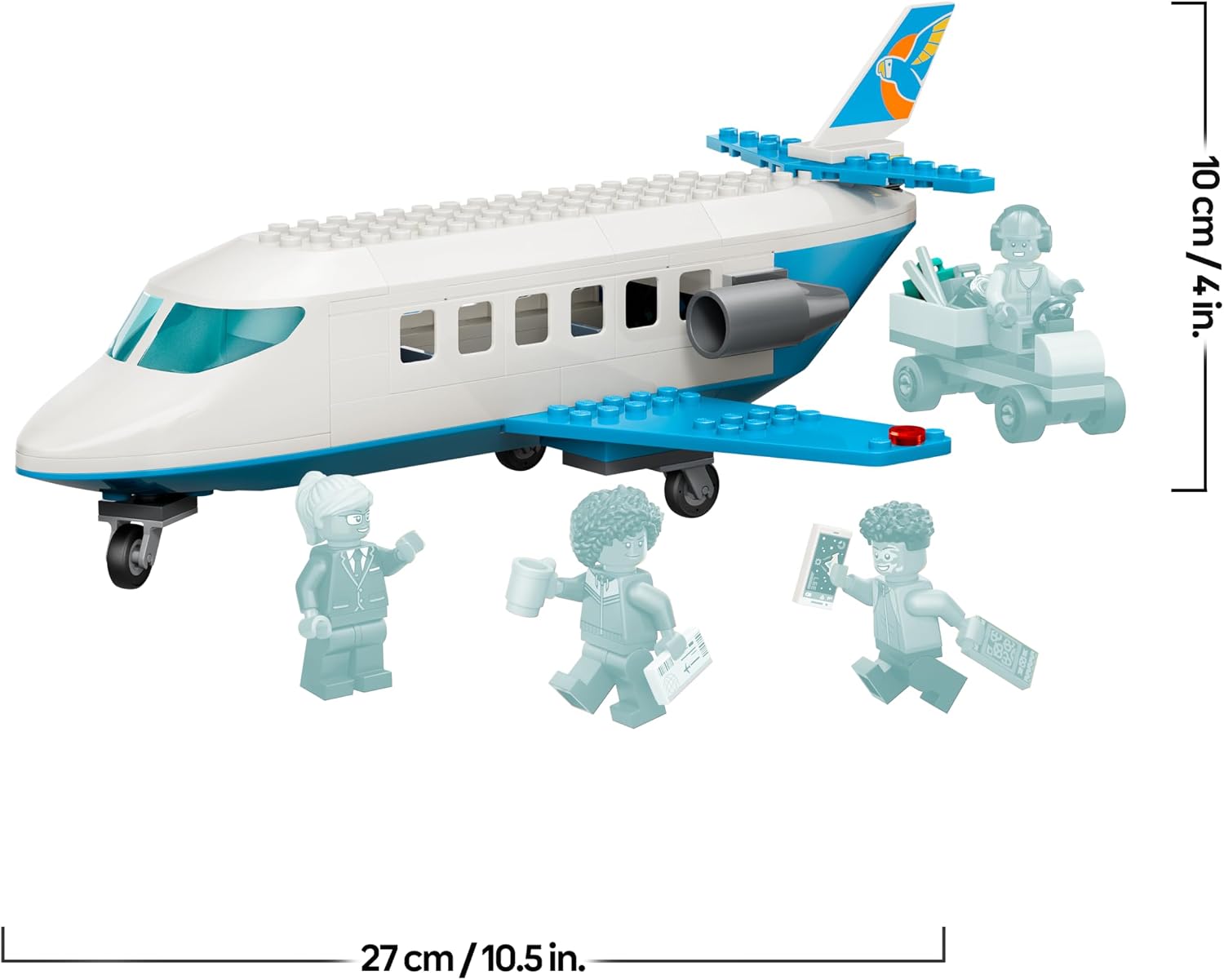 LEGO City Passenger Jet Toy, Aeroplane Model Kit with 4 Mini Figures and Travel Accessories, Educational Toy, Birthday Gift for Boys from 4 Years, 60492 – Bild 6