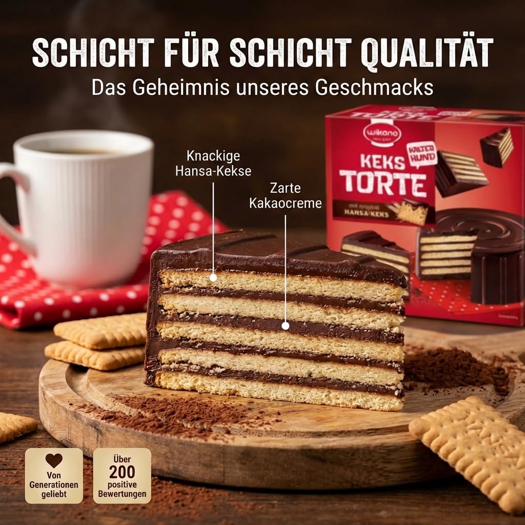 Wikana Cold Dog 500 g - Classic Biscuit Cake - Chocolate Cake with Biscuits – Bild 5
