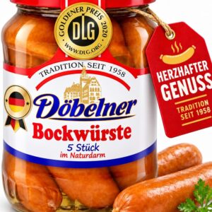 Döbelner Bockwurste in Natural Gut 5 x 80 g – Hearty Sausages