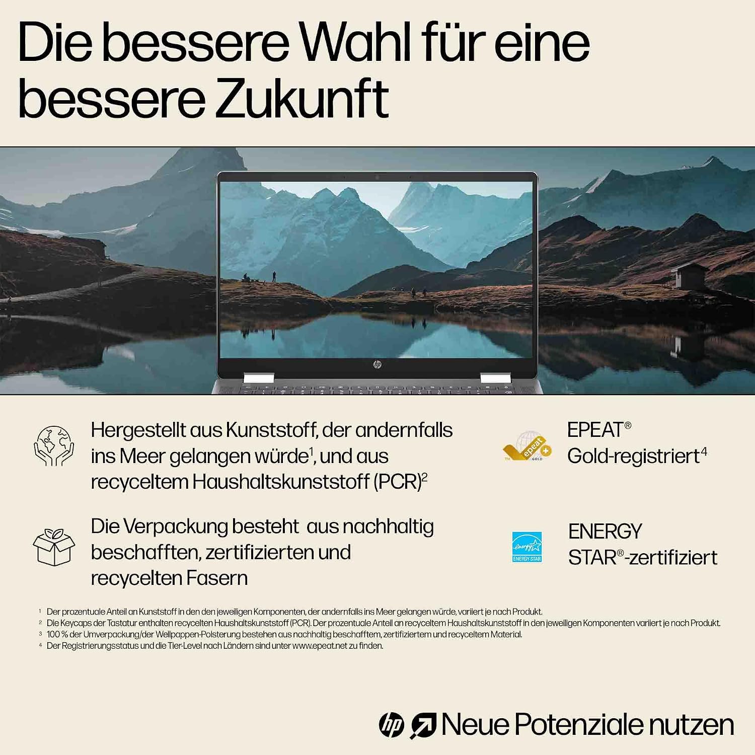 HP Chromebook x360 Laptop (14 Inch HD Touchscreen, Intel N100, Gemini, 4 GB RAM, 128 GB, ChromeOS, QWERTZ) - Silver – Bild 17