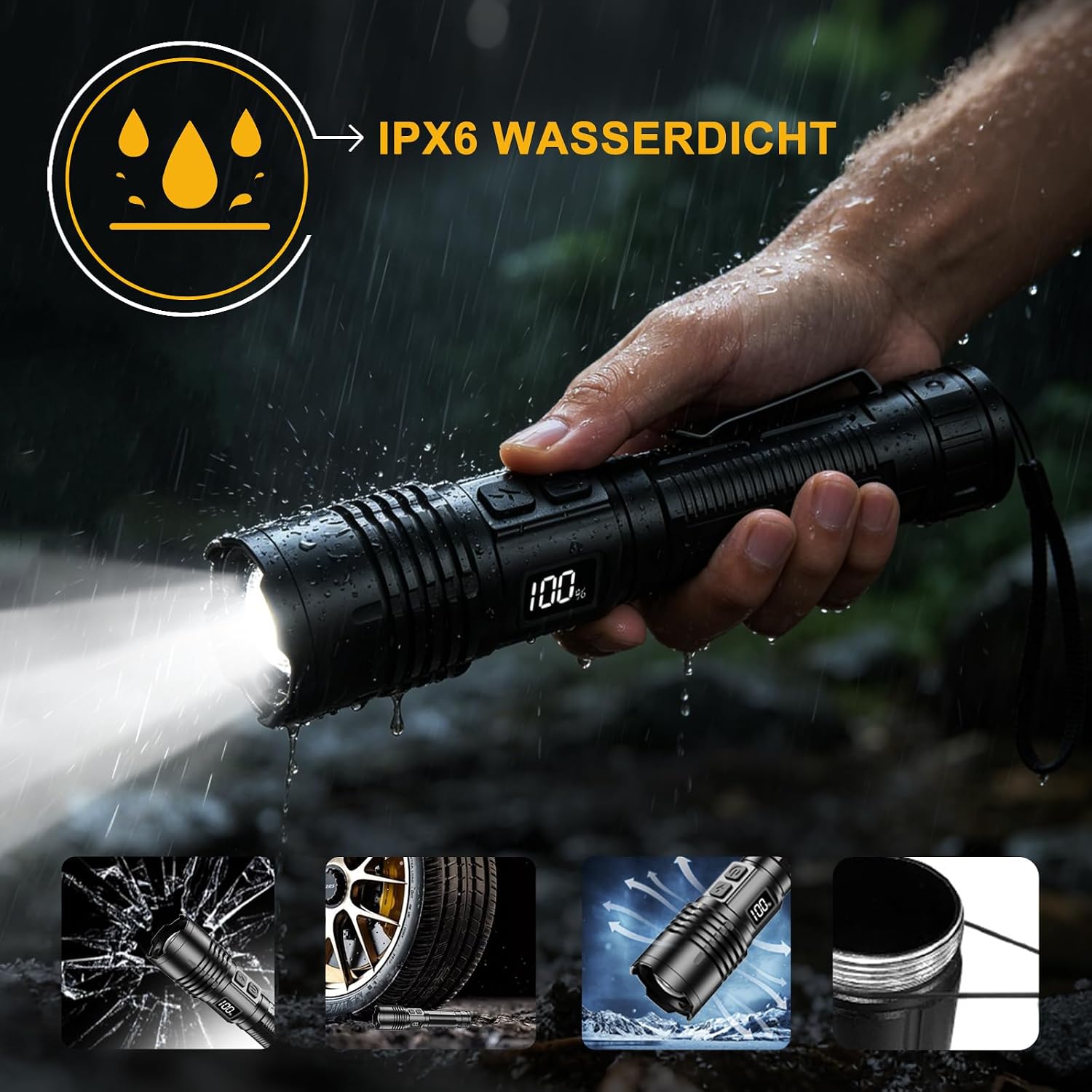 Torch LED Rechargeable 1000000 Lumen Extremely Bright 1500 m – Bild 8