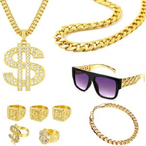 Costume Set, 80/90s Rapper Costume, Gangster Gang Outfit for Men