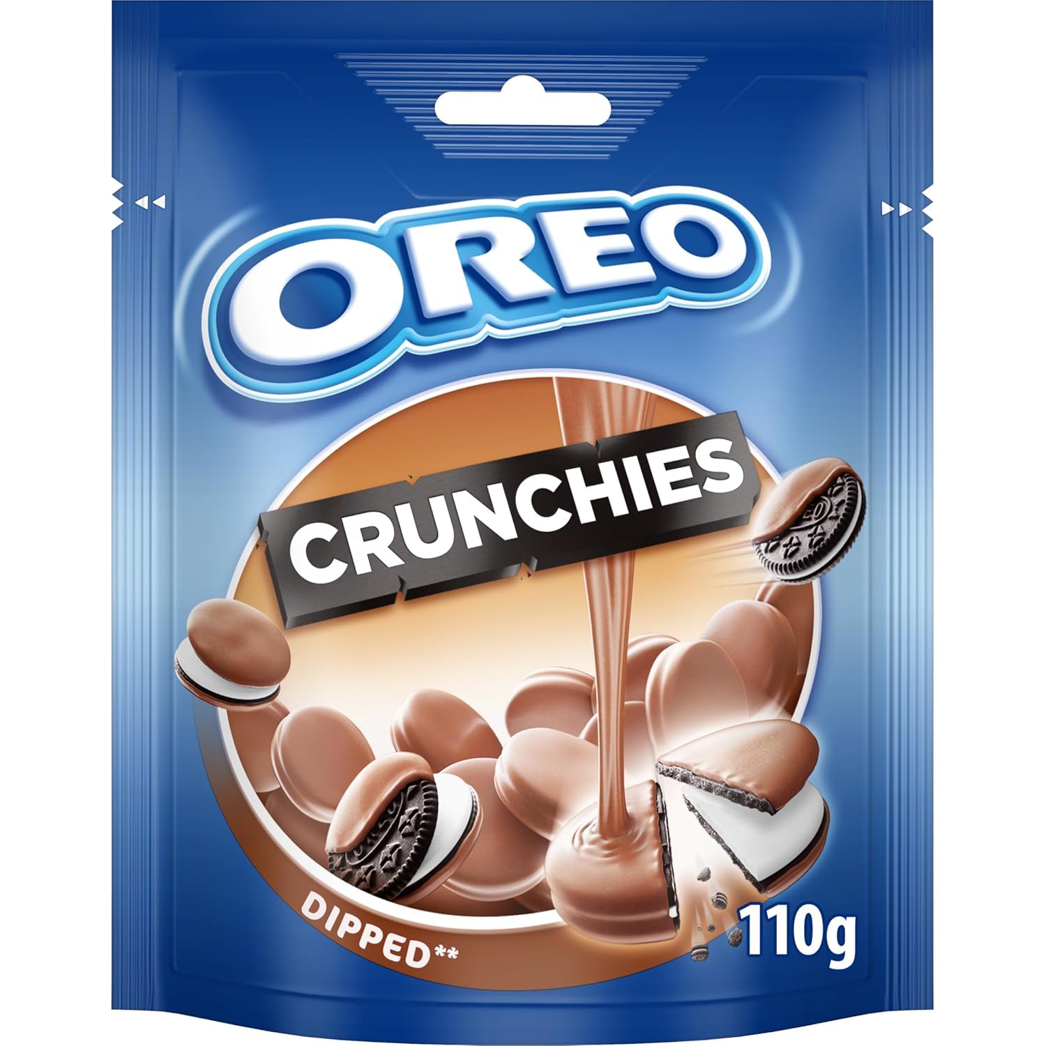 OREO Crunchies Chocolate Dip Vanilla Cream 110g (Pack of 8) – Bild 2