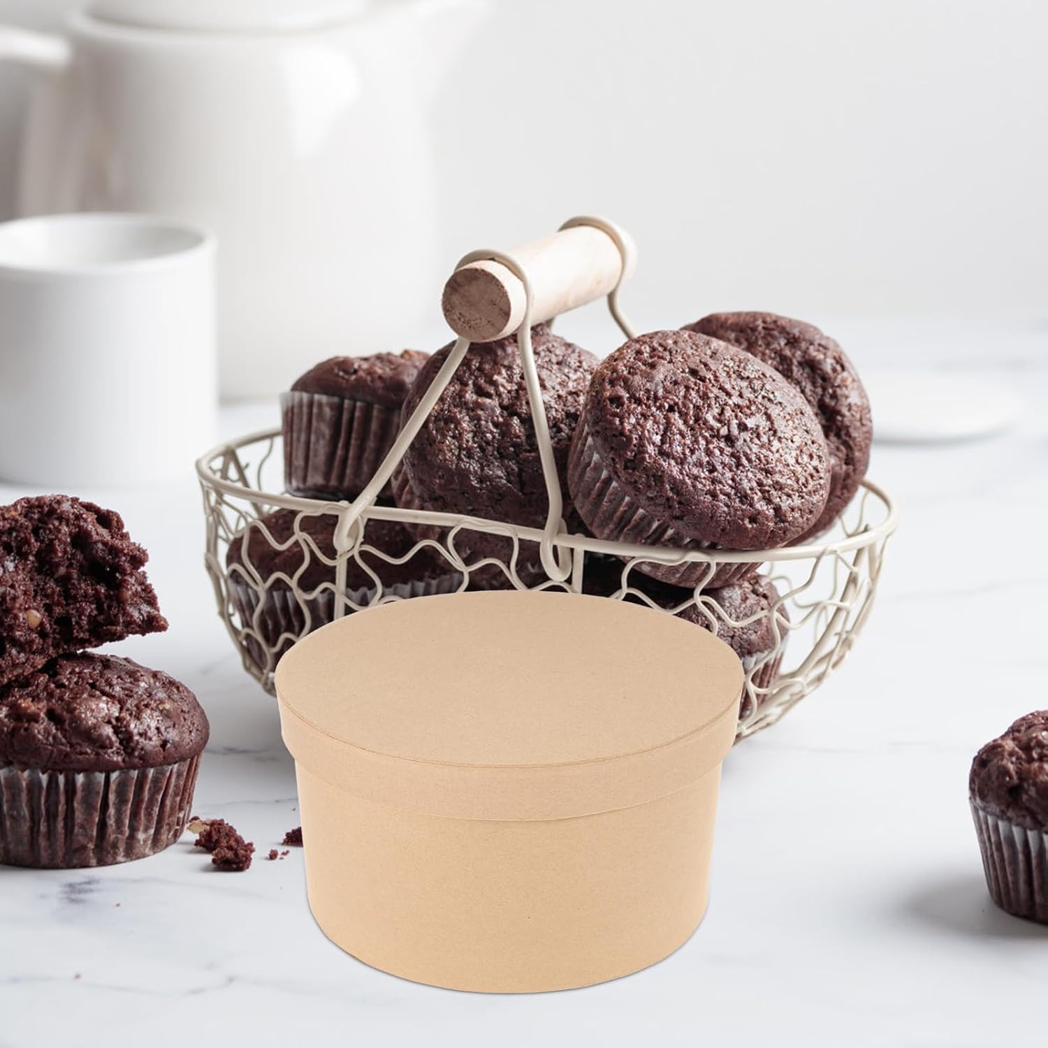 Ovale Keksdose aus Hartkarton für Desserts und Gebäck Weihnachten Feier – Bild 9