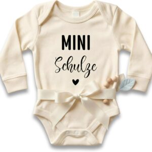 Personalised Baby Bodysuit – Body Boy Girl – Baby Bodysuit with Name & Date – Pregnancy Announcement Gift – Individual Romper