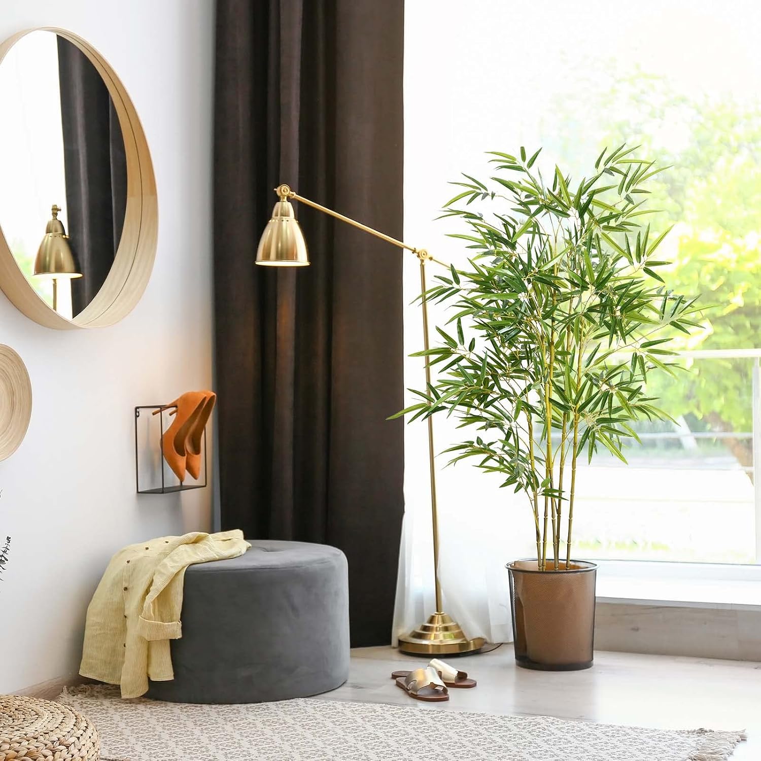 Large Artificial Bamboo for Indoor Use Artificial Plants 140 cm Pack of 1 – Bild 5