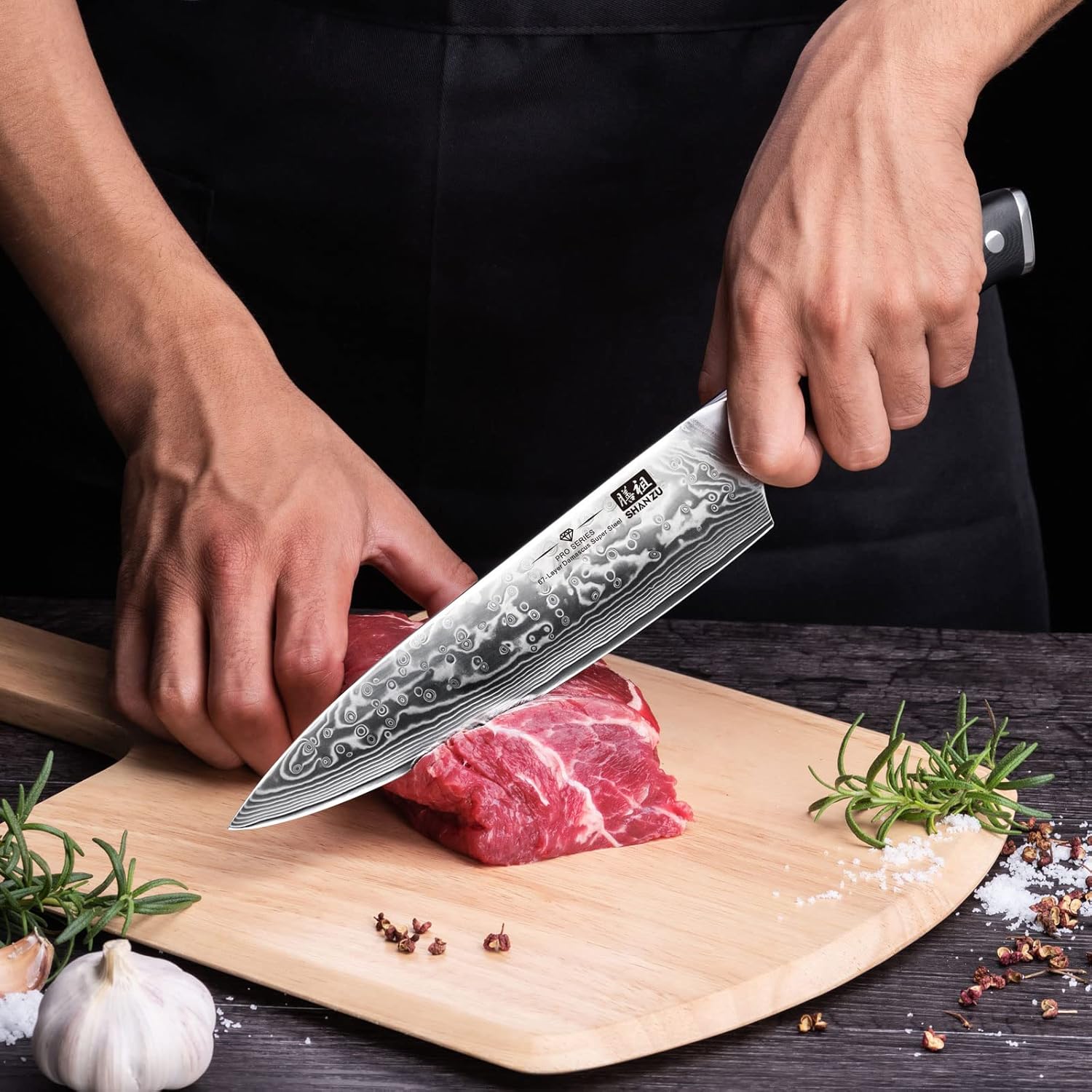 SHAN ZU Damascus Knife – Bild 6