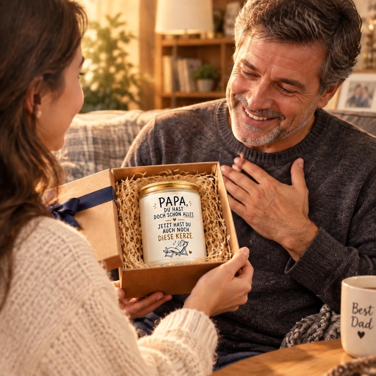 Scented Candle for Dad 7 x 9 cm Funny Saying – Bild 6