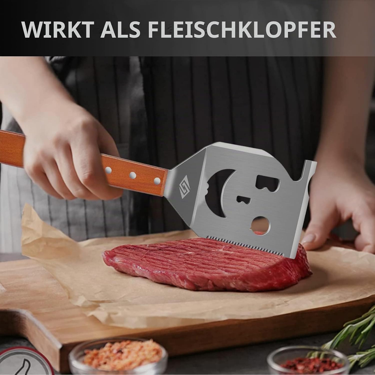 BBQ Spatula for Grill, 7 in 1 BBQ Tool, Dad BBQ Gifts – Bild 7