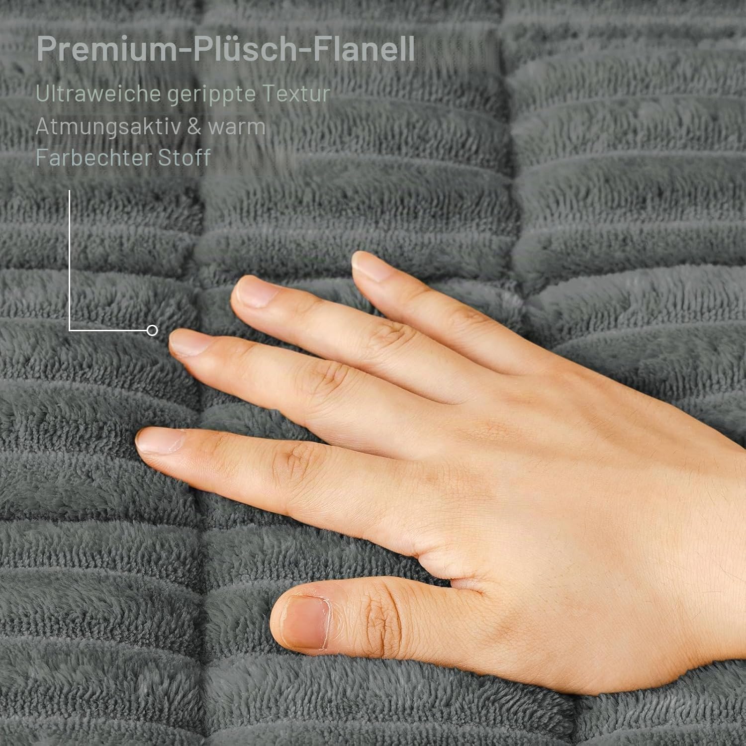 Homaxy Thick Soft Sofa Cover Dark Grey 70 x 180 cm – Bild 5