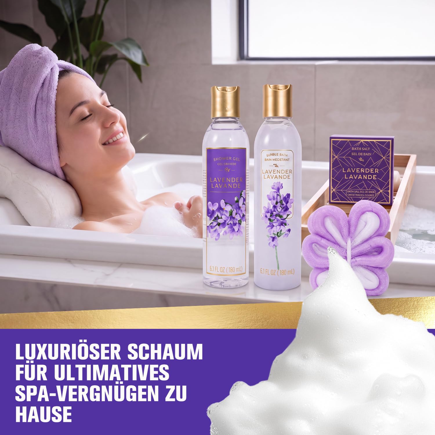 BODY & EARTH Bath Set for Women 10-Piece Gift for Women – Bild 3