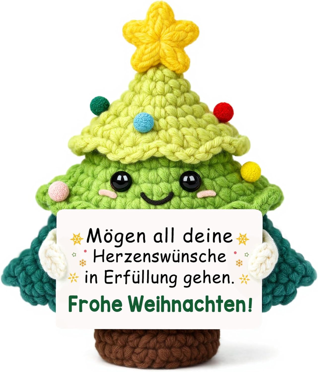 Gifts for Women Men - Hand Crocheted Christmas Tree, Lucky Charm, Christmas Gifts for Girlfriend, Boyfriend, Grandma, Grandpa, Mum, Dad, Colleague, Sister – Bild 8