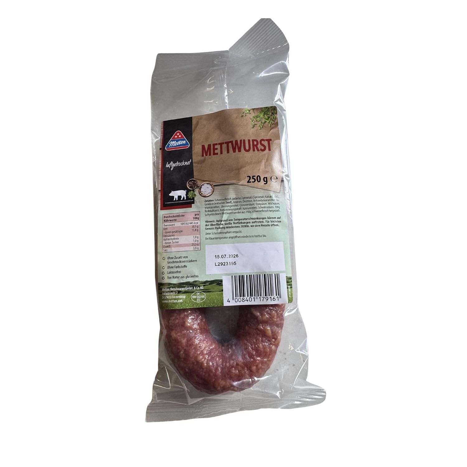 Metten Dicke Sauerländer Gift Box in Wood Look with Various Products (Bockwurst, Wiener Sausages, Hot Dogs, Mettwurst, Cabanossi) 1.58 kg – Bild 8
